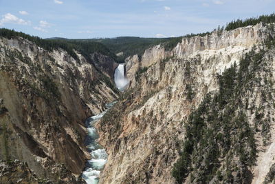 Scenic view of rocky mountains