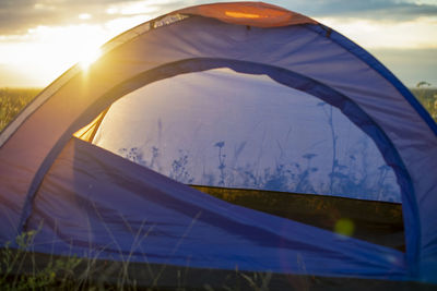 Tent against sky