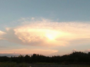 Scenic view of dramatic sky over landscape