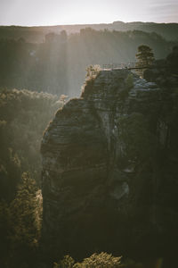 Scenic view of rock formation against sky