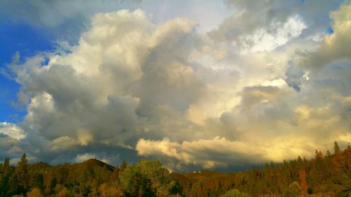 Scenic view of landscape against cloudy sky