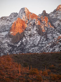 Scenic view of rock formations against sky