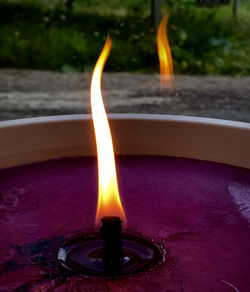 Close-up of candle