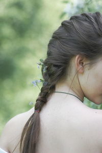 Side view of woman looking away