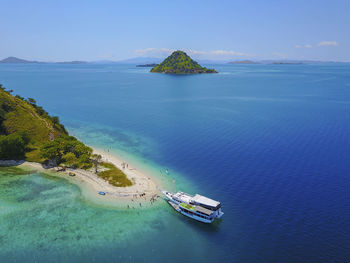 Aerial view beautiful flores island, indonesia