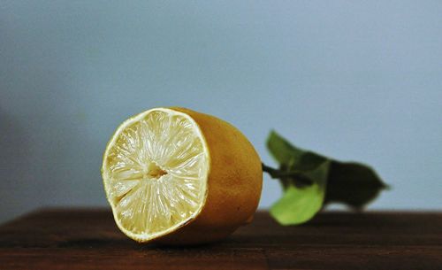 Close-up of food on table