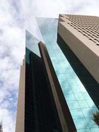 Low angle view of modern building against sky