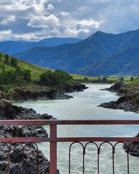 Scenic view of lake against mountains