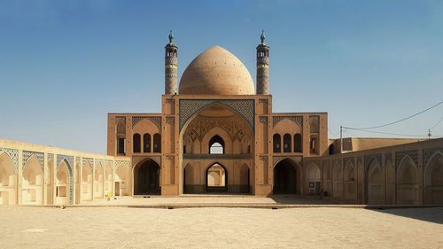 View of historic building against clear sky