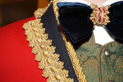 Close-up of costume