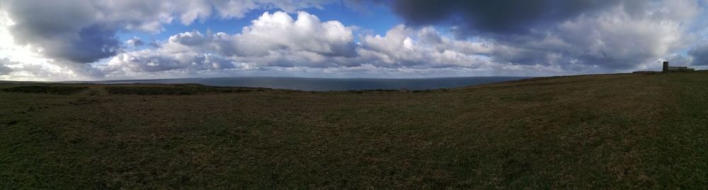 Panoramic view of beach against sky