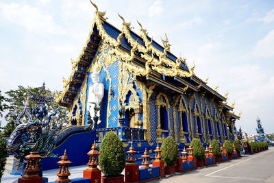 Low angle view of traditional building against sky