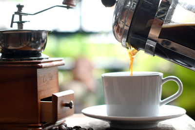 Close-up of coffee cup