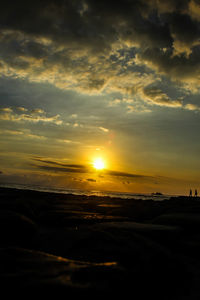 Scenic view of dramatic sky during sunset