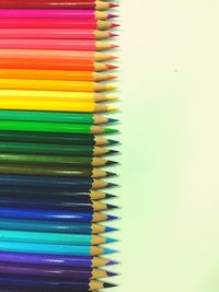 Close-up of multi colored pencils