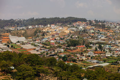 High angle view of city in vietnam