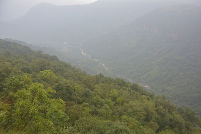 High angle view of mountains
