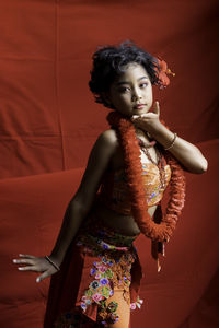 Young woman looking at camera