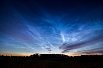 Scenic view of dramatic sky during sunset