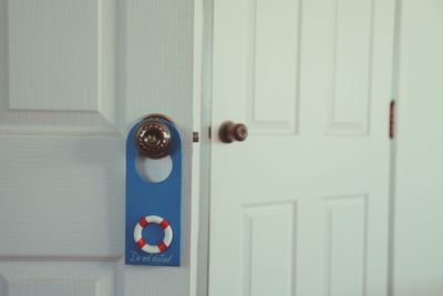 Close-up of closed door