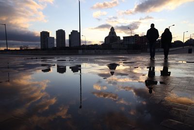 Reflection of clouds in water