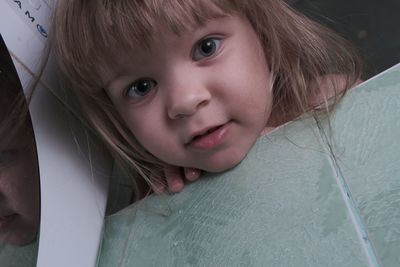 Close-up portrait of cute girl