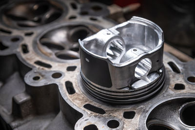 Close-up of machine part