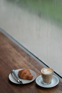 Coffee cup on table