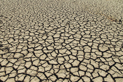 Full frame shot of cracked land