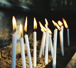 Candles burning at meryemana