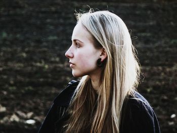 Portrait of young woman