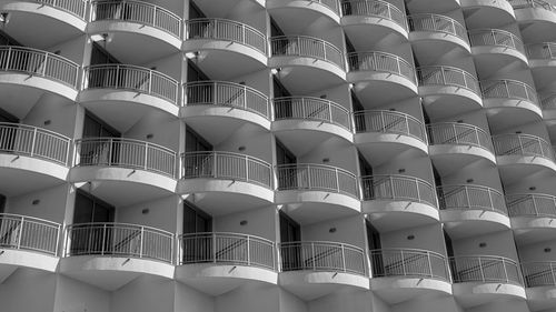 Monochrome view of modern building