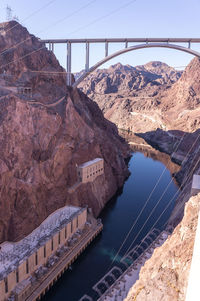 Arch bridge over river