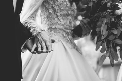 Young couple holding hands