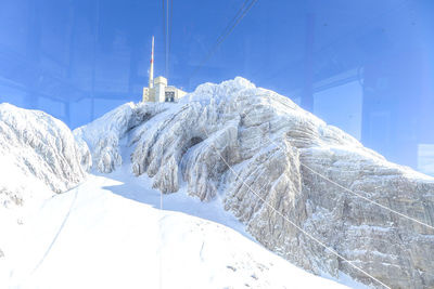 Snow covered built structure in winter
