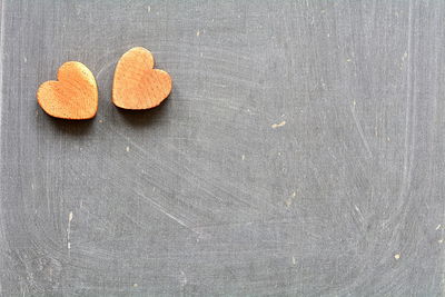 High angle view of cookies on table