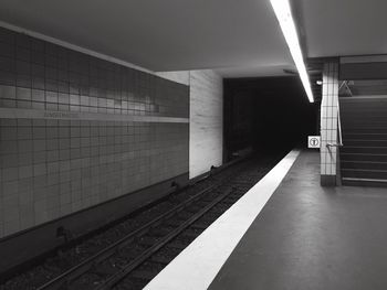 Empty underground walkway