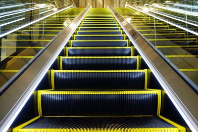 Close-up of escalator