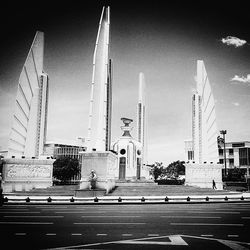 View of buildings along road