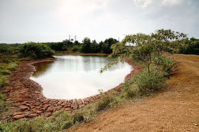 Scenic view of river against sky