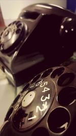 Close-up of object on black background