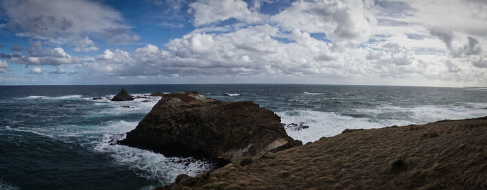 Panoramic view of sea against sky