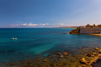 Panoramic photo of the splendid sicilian coast