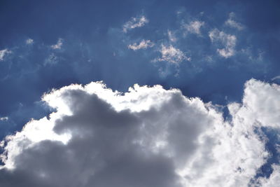 Low angle view of cloudy sky