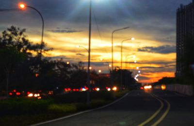 Cars on road at night