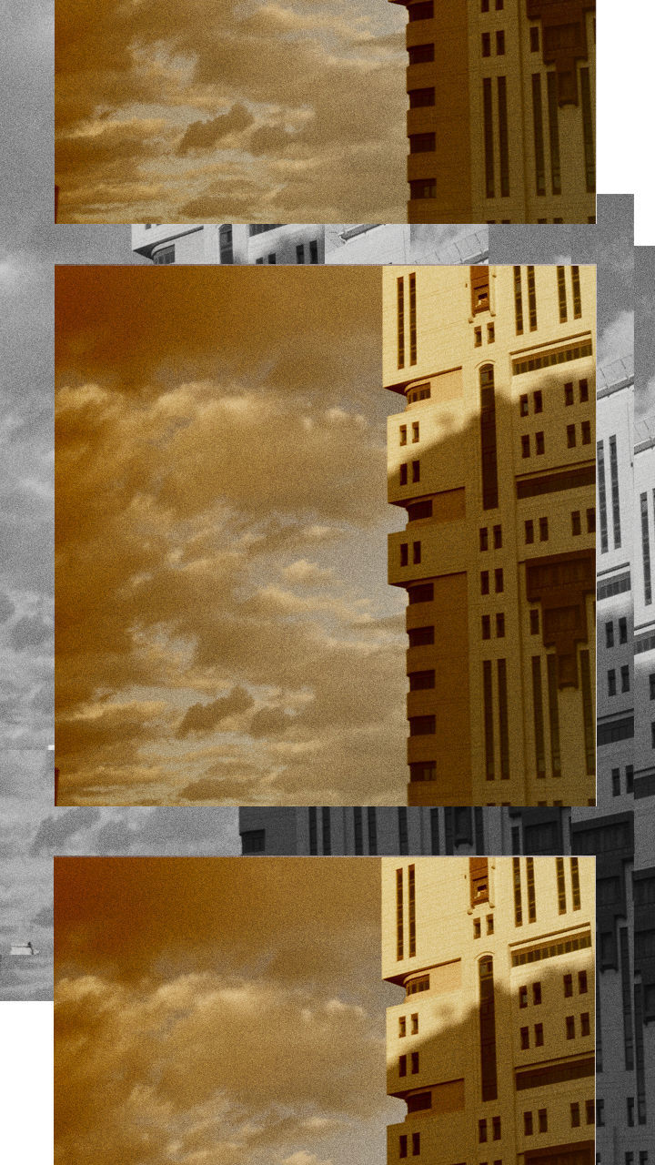 DIGITAL COMPOSITE IMAGE OF BUILDING AGAINST SKY