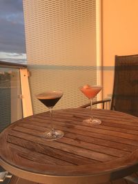 Empty chairs and tables in restaurant