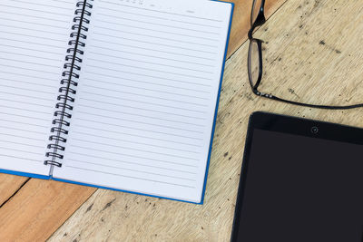 High angle view of pen on table