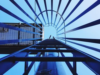 Directly below shot of modern building against sky