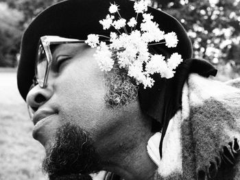 Close-up of man looking at camera